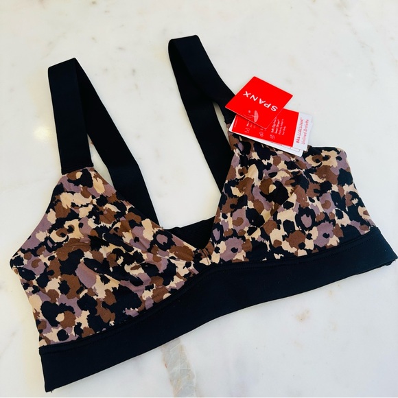 New Spanxr Bra-llelujah! Unlined Bralette Leopard Print - Picture 6 of 6
